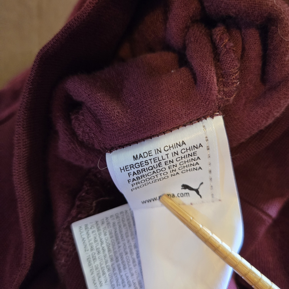 Puma By Rhianna Burgundy Velour "Fenty" Hoodie W/ 13 On Hood Streetwear - Picture 11 of 12